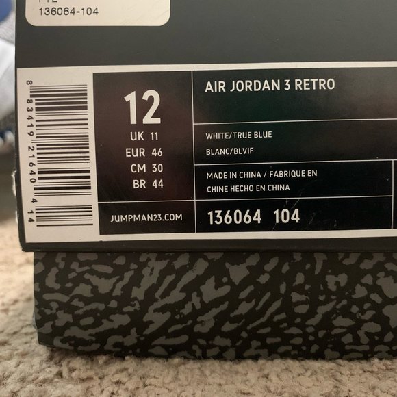 Air Jordan 3 Retro True Blue